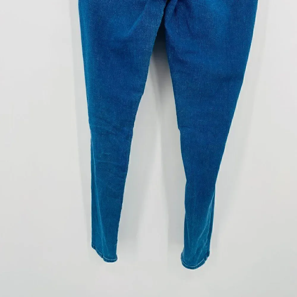 Old Navy Size 10 Medium Wash High Rise Super Skinny Pull On Jeans Stretch